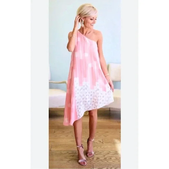 NWT Anthropologie Maeve Avalonne Dress One Shoulder - Picture 2 of 9